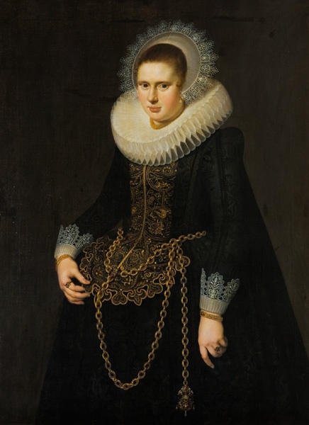A Woman at 22 years 1622 by Cornelis van der Voort (ca. 1576-1624)  SMK